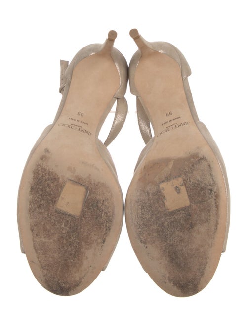 Jimmy Choo Suede Glitter Accents Slingback Sandals