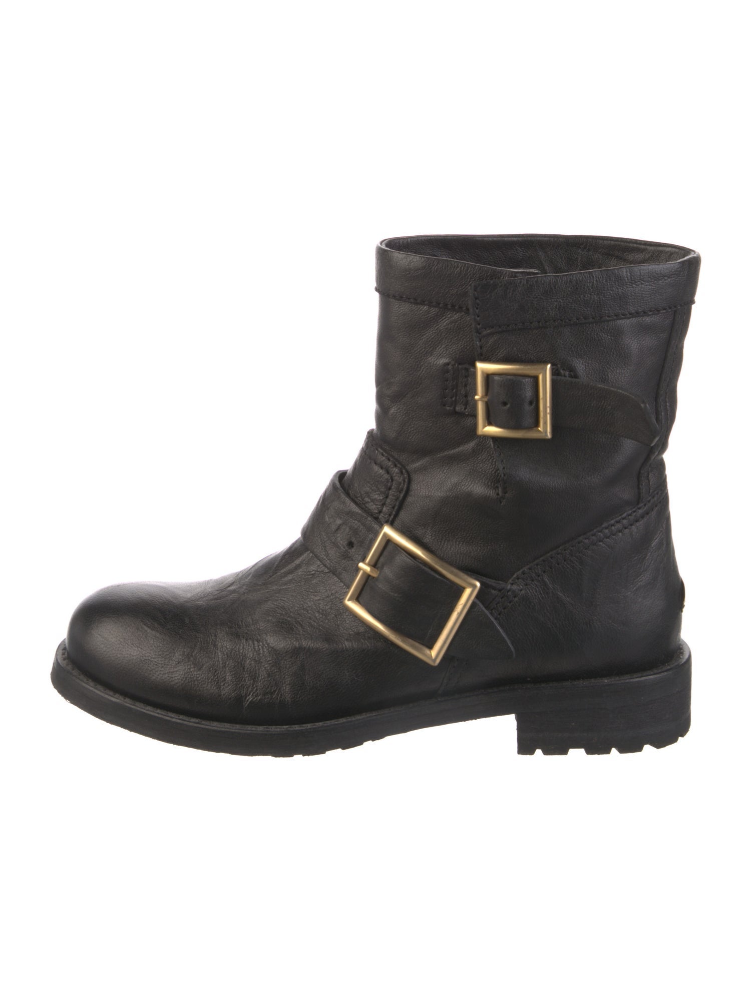 Jimmy Choo Leather Moto Boots