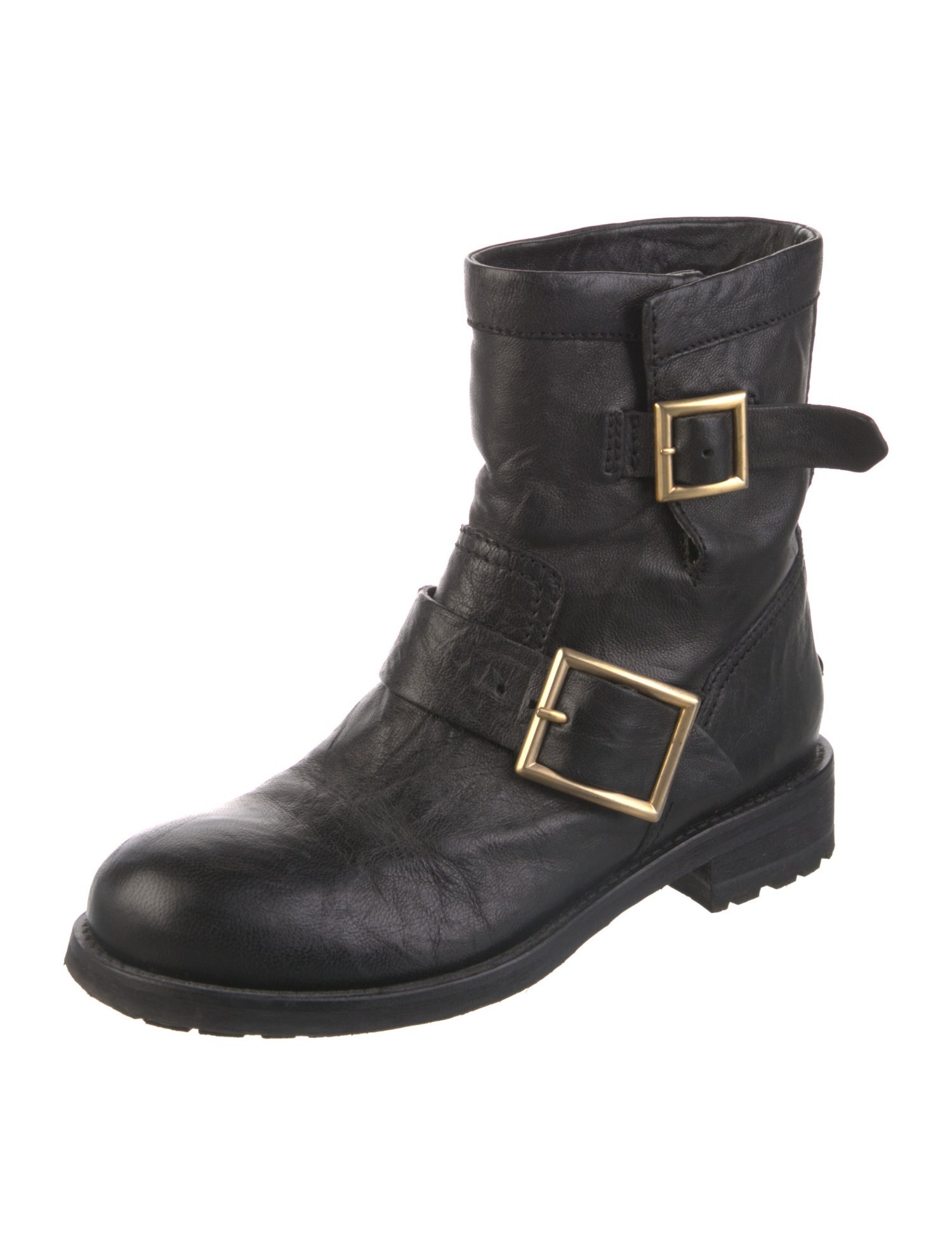 Jimmy Choo Leather Moto Boots