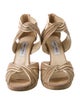 Jimmy Choo Suede Leather Trim Embellishment Sandals