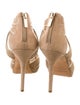 Jimmy Choo Suede Leather Trim Embellishment Sandals