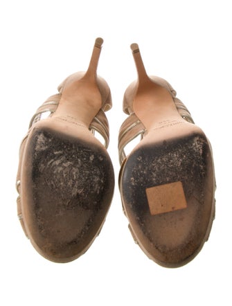 Jimmy Choo Suede Leather Trim Embellishment Sandals