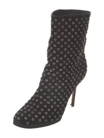 Jimmy Choo Suede Lasercut Accents Boots