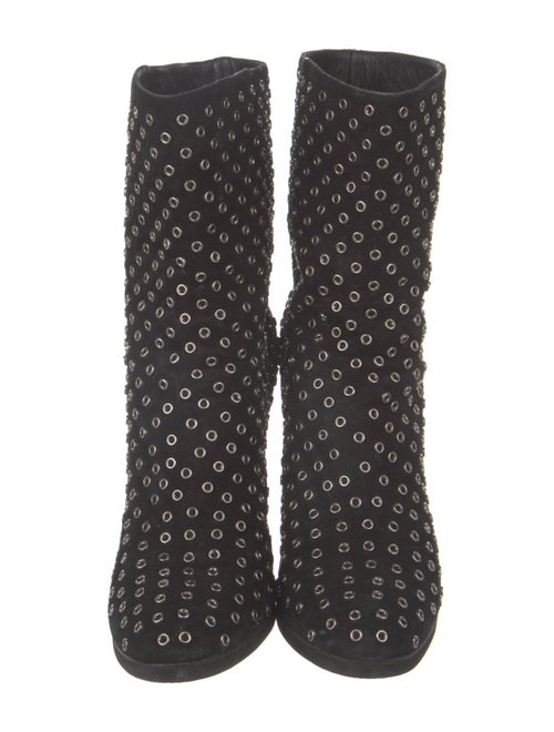 Jimmy Choo Suede Lasercut Accents Boots