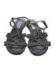 Jimmy Choo Leather Chain-Link Accents Gladiator Sandals