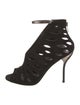 Jimmy Choo Suede Lasercut Accents Lace-Up Boots