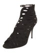 Jimmy Choo Suede Lasercut Accents Lace-Up Boots