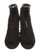 Jimmy Choo Suede Lasercut Accents Lace-Up Boots