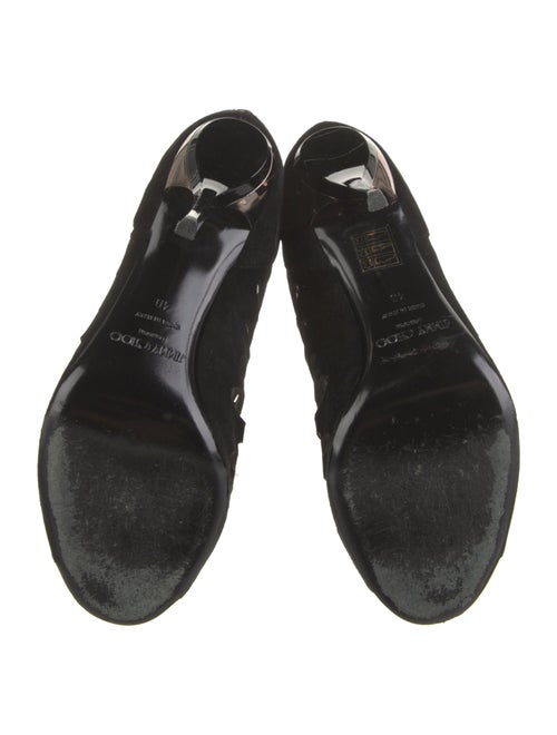 Jimmy Choo Suede Lasercut Accents Lace-Up Boots