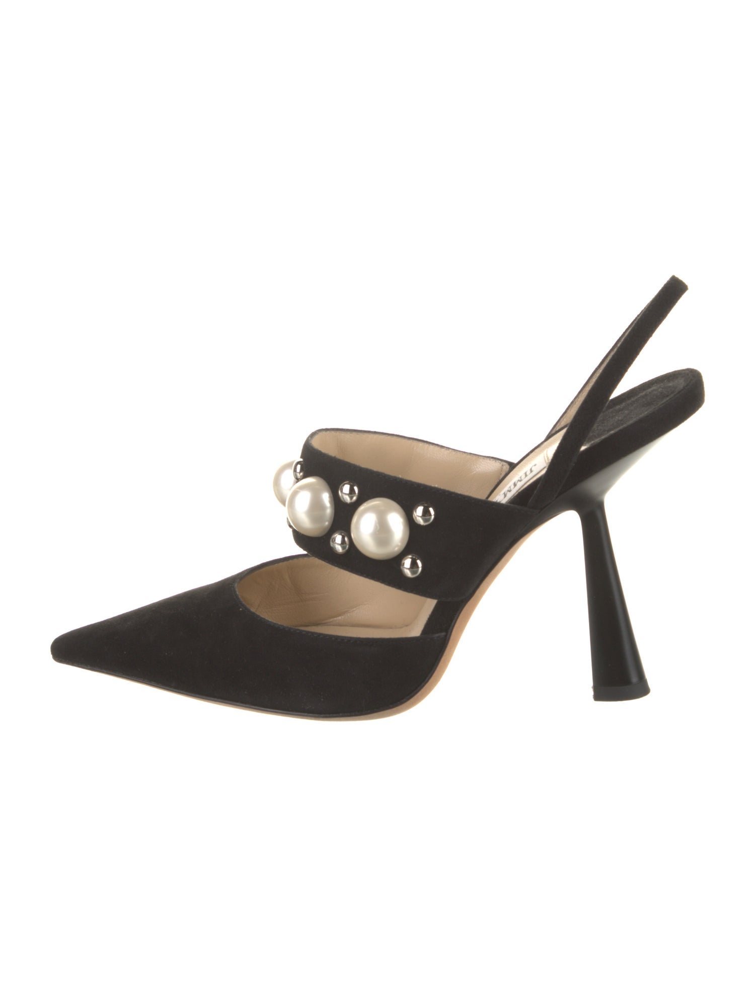 Jimmy Choo Suede Studded Accents Mules