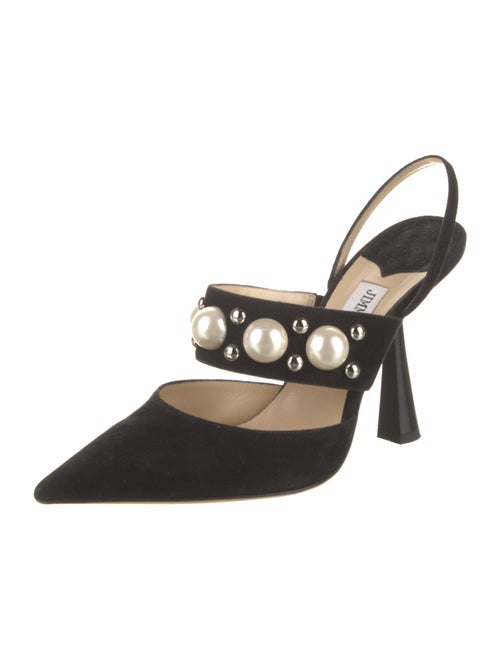 Jimmy Choo Suede Studded Accents Mules