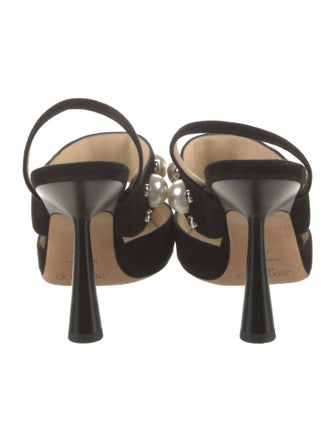 Jimmy Choo Suede Studded Accents Mules