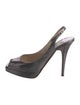 Jimmy Choo GG Embossed Embossed Leather Slingback Pumps