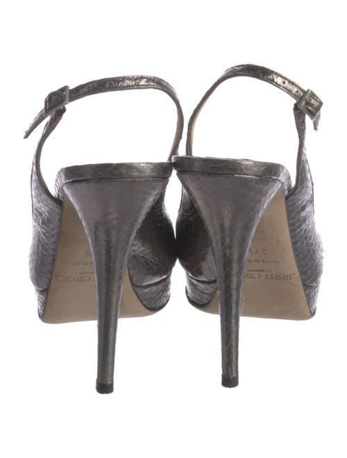 Jimmy Choo GG Embossed Embossed Leather Slingback Pumps