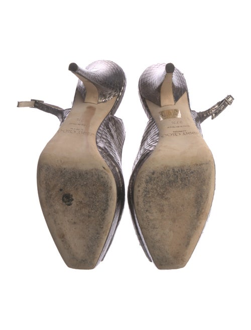 Jimmy Choo GG Embossed Embossed Leather Slingback Pumps