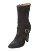 Jimmy Choo Suede Leather Trim Embellishment Boots