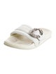 Jimmy Choo Leather Crystal Embellishments Slides