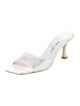 Jimmy Choo Satin Crystal Embellishments Slides