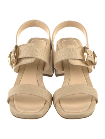 Jimmy Choo Raffia Slingback Sandals