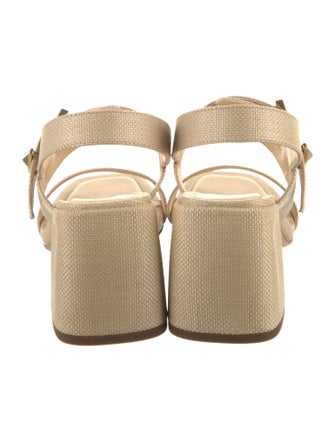 Jimmy Choo Raffia Slingback Sandals