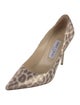 Jimmy Choo Animal Print Glitter Accents Pumps