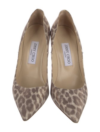 Jimmy Choo Animal Print Glitter Accents Pumps