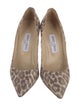 Jimmy Choo Animal Print Glitter Accents Pumps