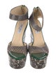 Jimmy Choo Snakeskin Animal Print Slingback Sandals