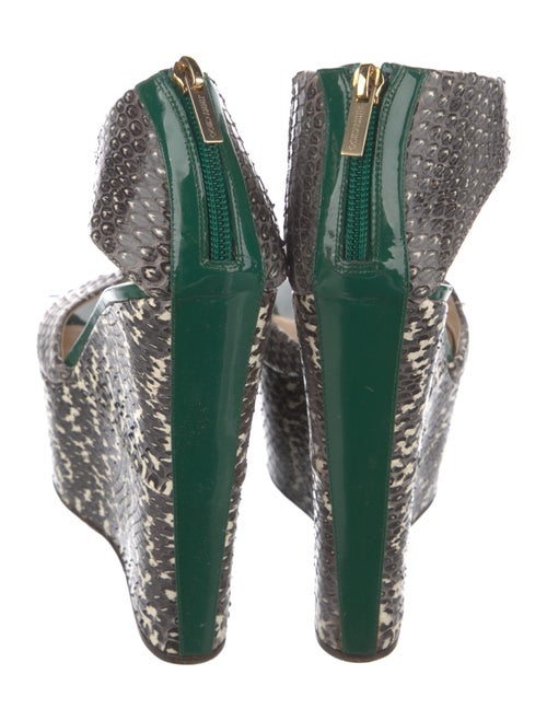 Jimmy Choo Snakeskin Animal Print Slingback Sandals