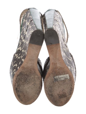 Jimmy Choo Snakeskin Animal Print Slingback Sandals