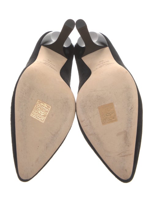 Jimmy Choo Suede Chain-Link Accents Slingback Pumps