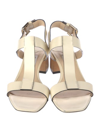 Jimmy Choo Leather T-Strap Sandals
