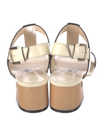 Jimmy Choo Leather T-Strap Sandals