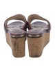 Jimmy Choo Embossed Leather Printed Slides