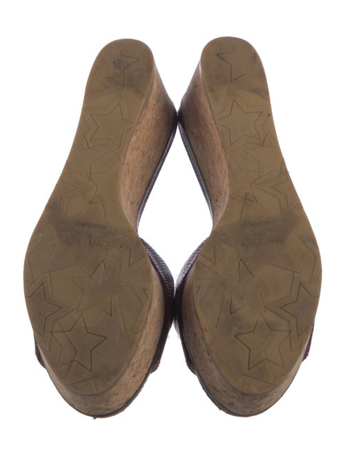 Jimmy Choo Embossed Leather Printed Slides