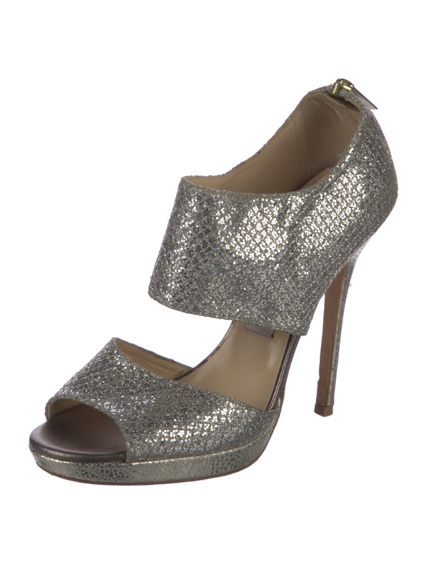 Jimmy Choo Glitter Glitter Accents Sandals