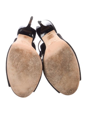 Jimmy Choo Suede Lace Pattern Slingback Pumps