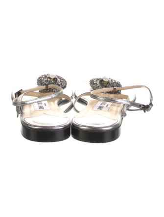 Jimmy Choo Leather T-Strap Sandals