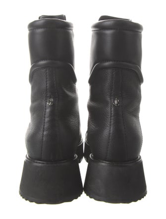 Jimmy Choo Leather Crystal Embellishments Combat Boots