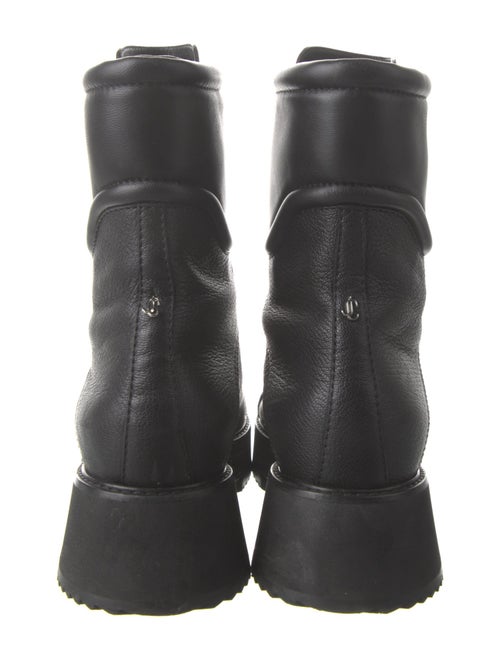 Jimmy Choo Leather Crystal Embellishments Combat Boots