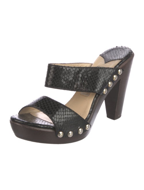 Jimmy Choo Leather Studded Accents Slides