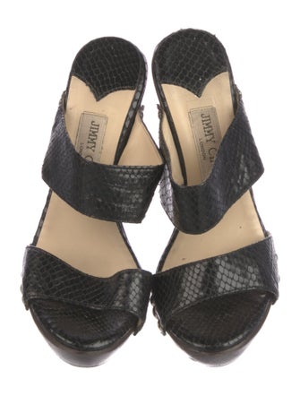 Jimmy Choo Leather Studded Accents Slides