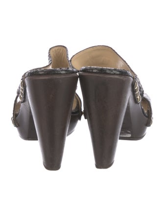 Jimmy Choo Leather Studded Accents Slides