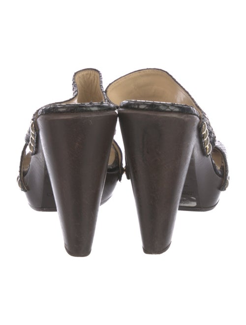 Jimmy Choo Leather Studded Accents Slides