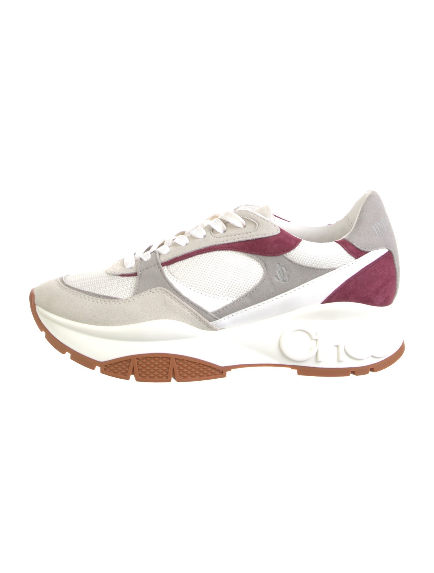 Jimmy Choo Suede Colorblock Pattern Sneakers