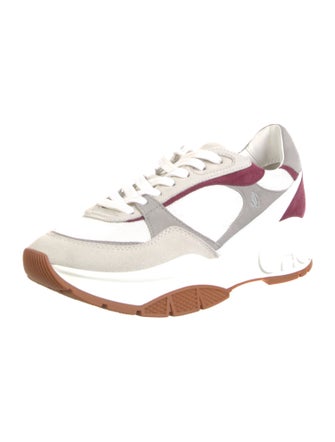 Jimmy Choo Suede Colorblock Pattern Sneakers
