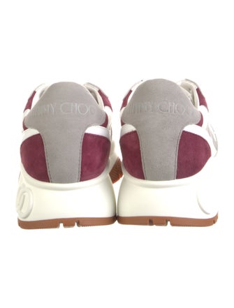 Jimmy Choo Suede Colorblock Pattern Sneakers