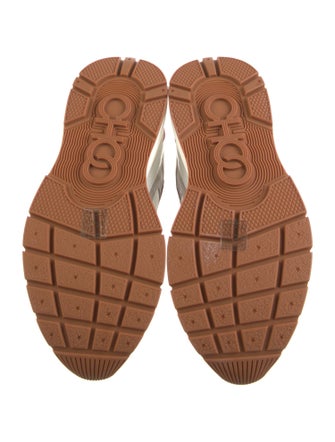 Jimmy Choo Suede Colorblock Pattern Sneakers