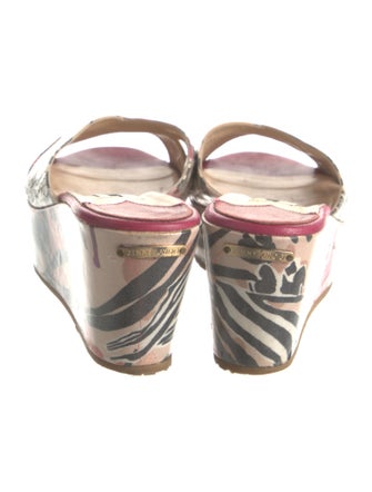 Jimmy Choo Leather Printed Slides