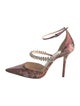 Jimmy Choo Printed Crystal Embellishments D'Orsay Pumps